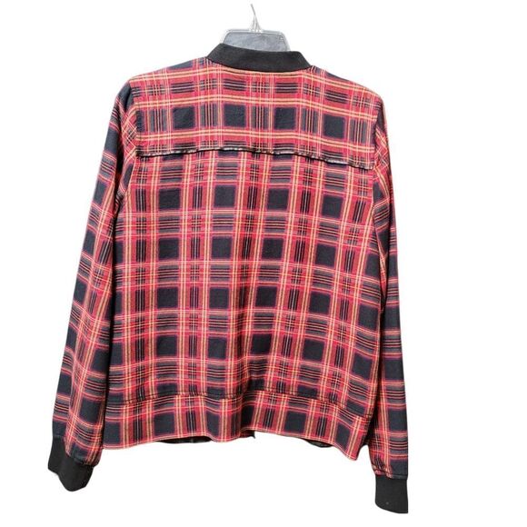 Vans Black/Red Plaid Bomber Jacket XL - Picture 2 of 7